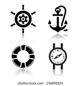 Set of travel icons, vector illustration