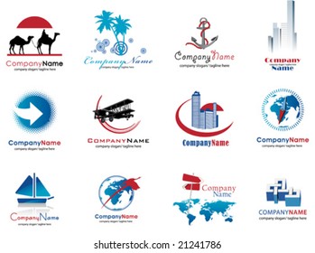 Set of travel icons, vector illustration