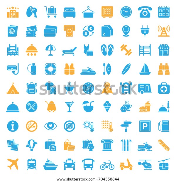 Set of travel icons.\
Vector illustration
