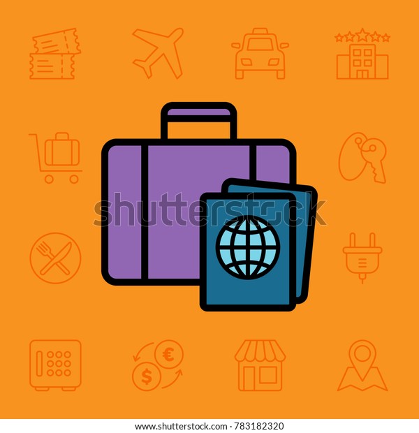 Set of travel icons.\
Vector illustration