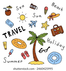 Preparado para viajes, ocio. Vector