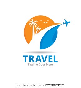 set of travel logo for travel agency vector icon illustration design 