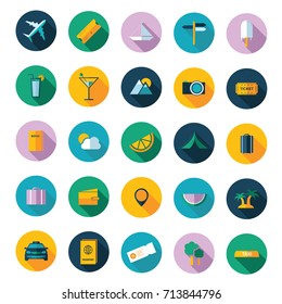 Set of travel and tourism icons