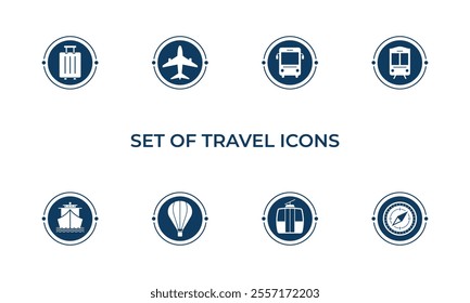 Set of Travel and Tourism Icons Vector, Travel and Tourism Icon Set.