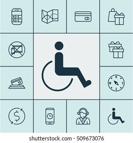 Set Of Traveling Icons On Accessibility, Locate And Call Duration Topics. Editable Vector Illustration. Includes Road, Travel, Present And More Vector Icons.