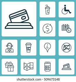 Set Of Traveling Icons On Forbidden Mobile, Credit Card And Road Map Topics. Editable Vector Illustration. Includes Map, Road, Present And More Vector Icons.