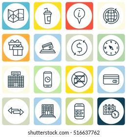 Set Of Traveling Icons On Info Pointer, Road Map And Money Trasnfer Topics. Editable Vector Illustration. Includes Compass, Cup, Exchange And More Vector Icons.