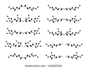 set of tree branches borders