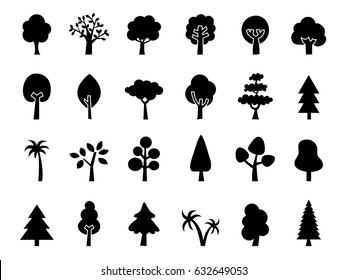 Set of tree icon