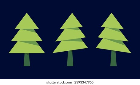 Set of Tree Icon. High Quality Vector Icon