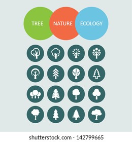 Set of tree icons