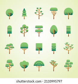 Set Tree Icons Vector Stock Vector (Royalty Free) 2133995797 | Shutterstock