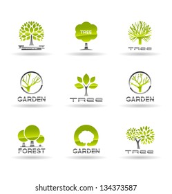 Set of tree icons. Vol 1.