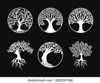 Set of tree of life decoration element