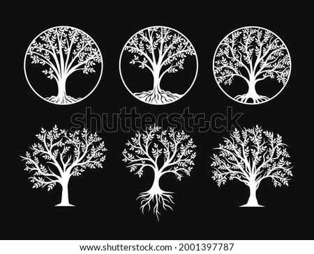 Set of tree of life decoration element