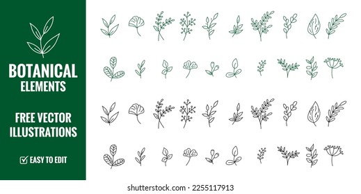 Set of tree logo collections, botanical element collection, botany abstract tree logo set, medical tree concept used for medical company logo, lab or branding - vector isolated on white background.