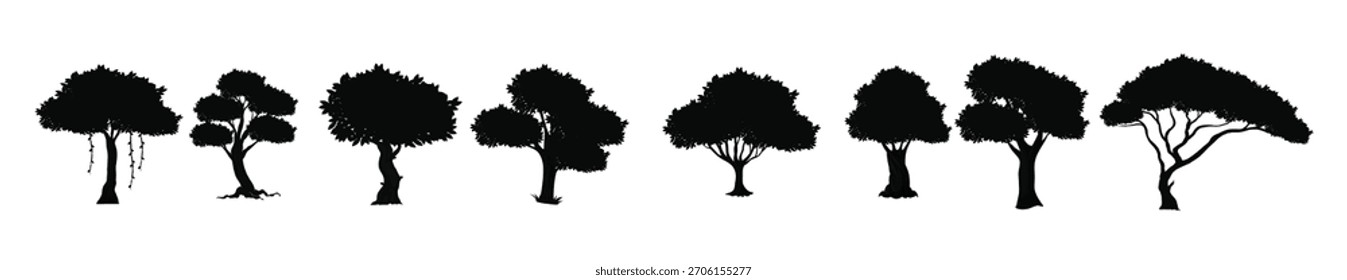 Set of tree vector illustration