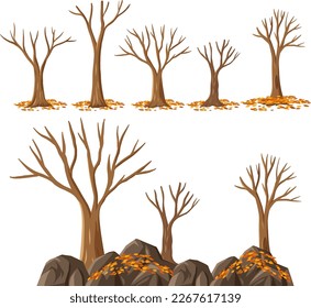 cartoon tree without leaves