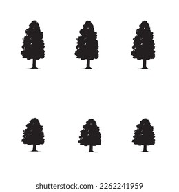 set of trees with black color