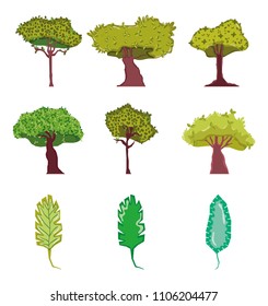 Drawing Trees Landscape Design Vector Illustration Stock Vector ...