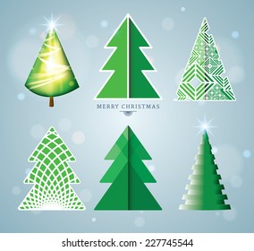 Set of trees. EPS10, CMYK.