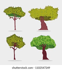 Set of trees icons