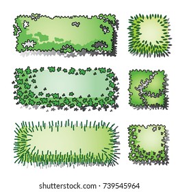 Set of trees and plant . Top view. use in your landscape design.vector illustration