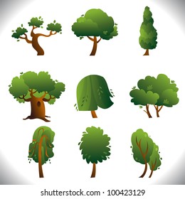 Set of trees - summer