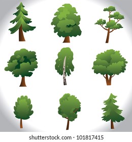 Set of trees - summer