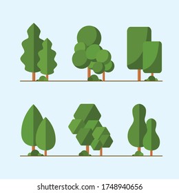 Set of trees vector design