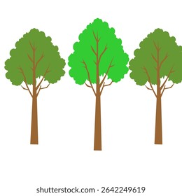 set of trees vector illustration