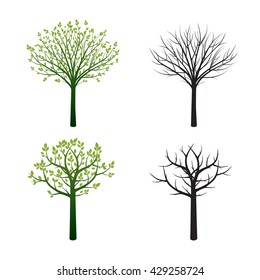 Set of Trees. Vector Illustration.