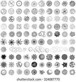 Set Of Treetop Symbols For Architectural Or Landscape Design