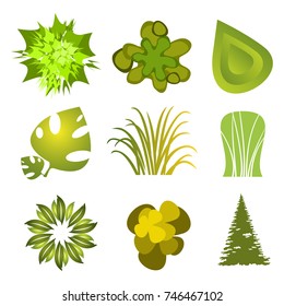 set of treetop symbols, for architecture or landscape design.vector