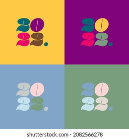 Juego de afiches de color de tendencia 2022