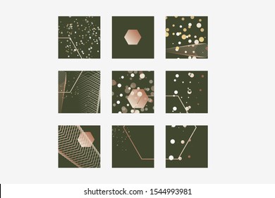 Set trend liquid color background cards design posters square format convenient color scheme for text