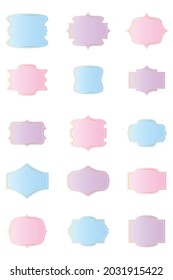 Conjunto de etiquetas antiguas de moda. Plantilla para marco de diseño. Ilustración vectorial aislada en fondo blanco.