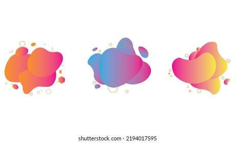 Set of trendy abstract banners.