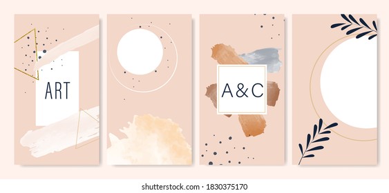 set Trendy abstract square art templates. Suitable for social media posts, mobile apps, banner designs, and online advertisements.