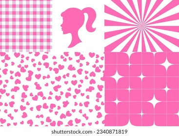 Premium Vector  Barbiecore pink pullover pink trendy pink doll aesthetic  clothing vector illustration