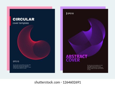 Set of trendy brochure covers. Abstract background for poster, flyer, banner, cover and advertising. Template for cover page A4.
