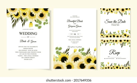 Set of trendy card template with flowers, leaves. Wedding ornament concept. Floral poster, invite. Vector decorative greeting card, invitation design, save the date, greeting, poster, cover vector
