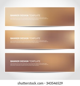 Set of trendy Christmas beige vector banners template or website headers with abstract geometric background. Vector design illustration EPS10