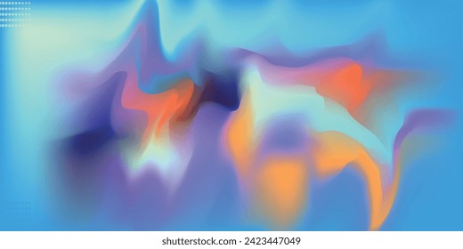 Set Trendy Colorful Abstract Gradient Mesh Cover Background.
