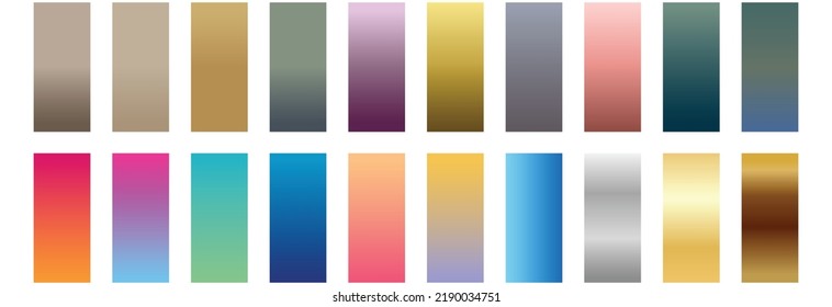 Set of Trendy Colorful Gradient Vector Illustrations, Social Media Posts, Background for Flyer