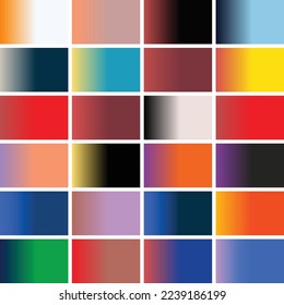 Set of trendy colorful gradient vector illustrations, different colors
