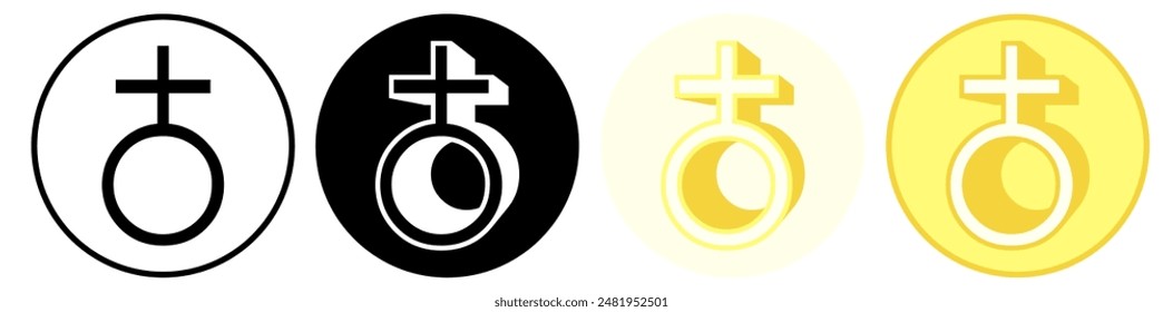 Set trendy Earth Symbol icon pictogram vector illustration