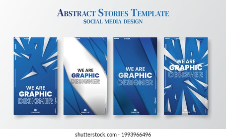 Set von Trendy bearbeitbaren Vorlage für Social Networks Geschichten, Vektorgrafik. Design-Hintergründe für soziale Medien