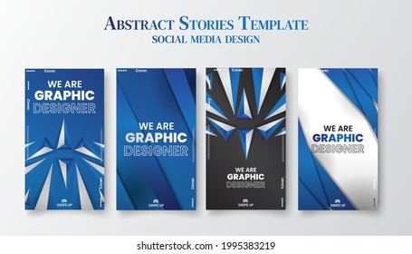 Set of Trendy editable template for social networks stories, vector illustration. Design backgrounds for social media