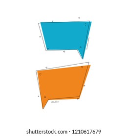 Set of trendy flat geometric banners. Promo template. Vector illustration